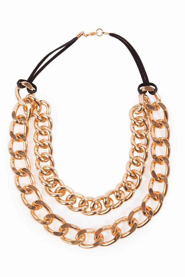Double Chain Curb Necklace - $10 | Tobi