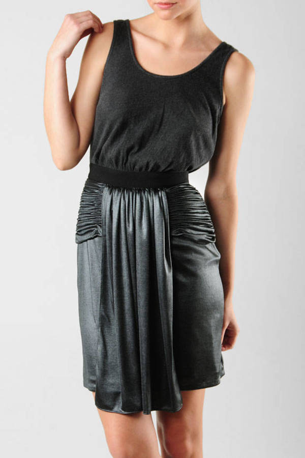 black jersey tank dress