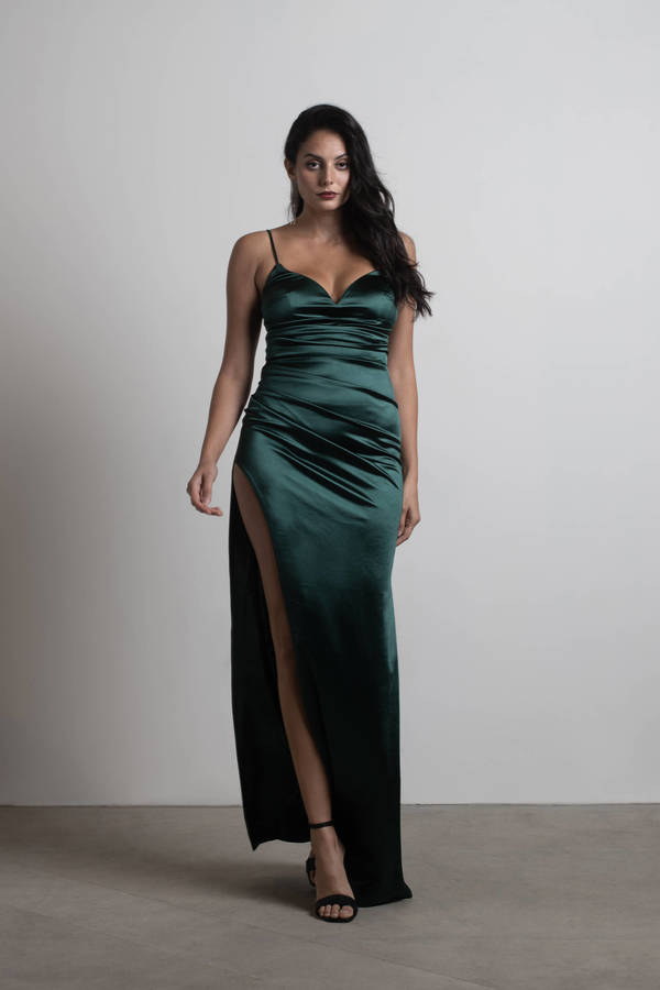 Black Sweetheart Dress - Sexy High Slit Maxi Dress