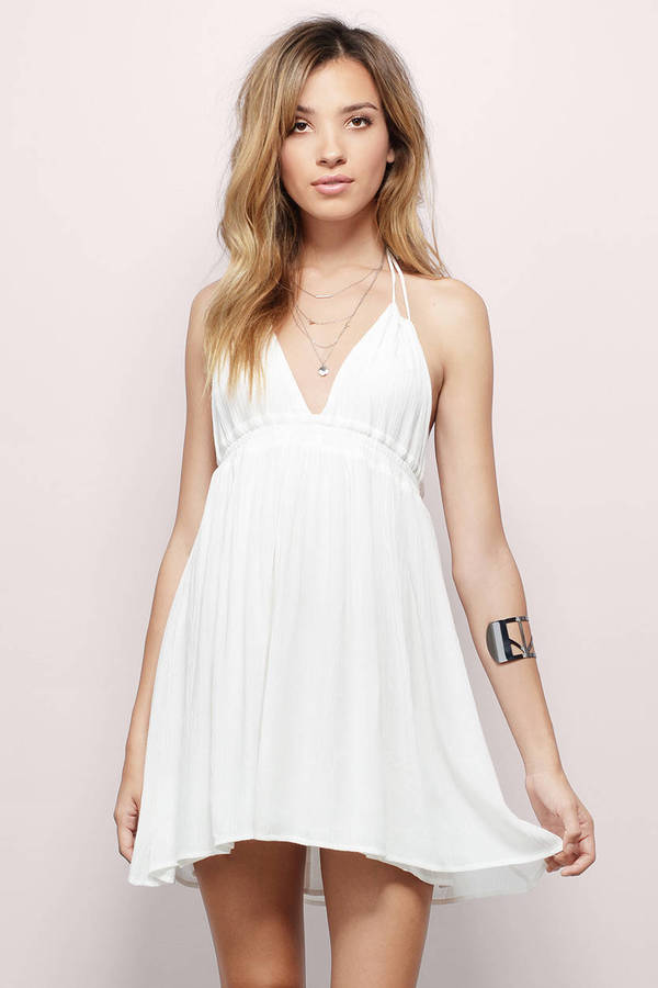 White Casual Dress - Sweetheart Dress - White Babydoll Dress - $24 ...