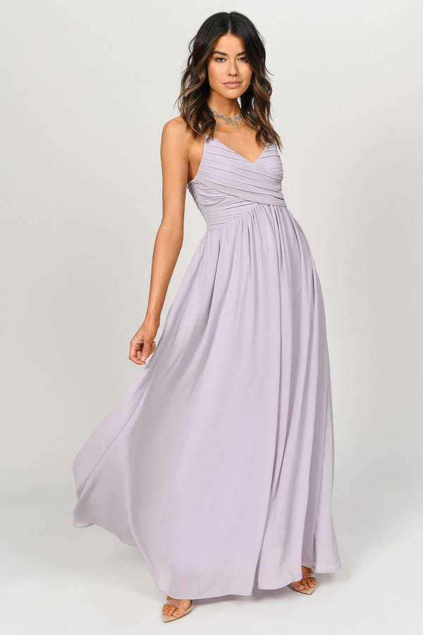 purple and grey dress
