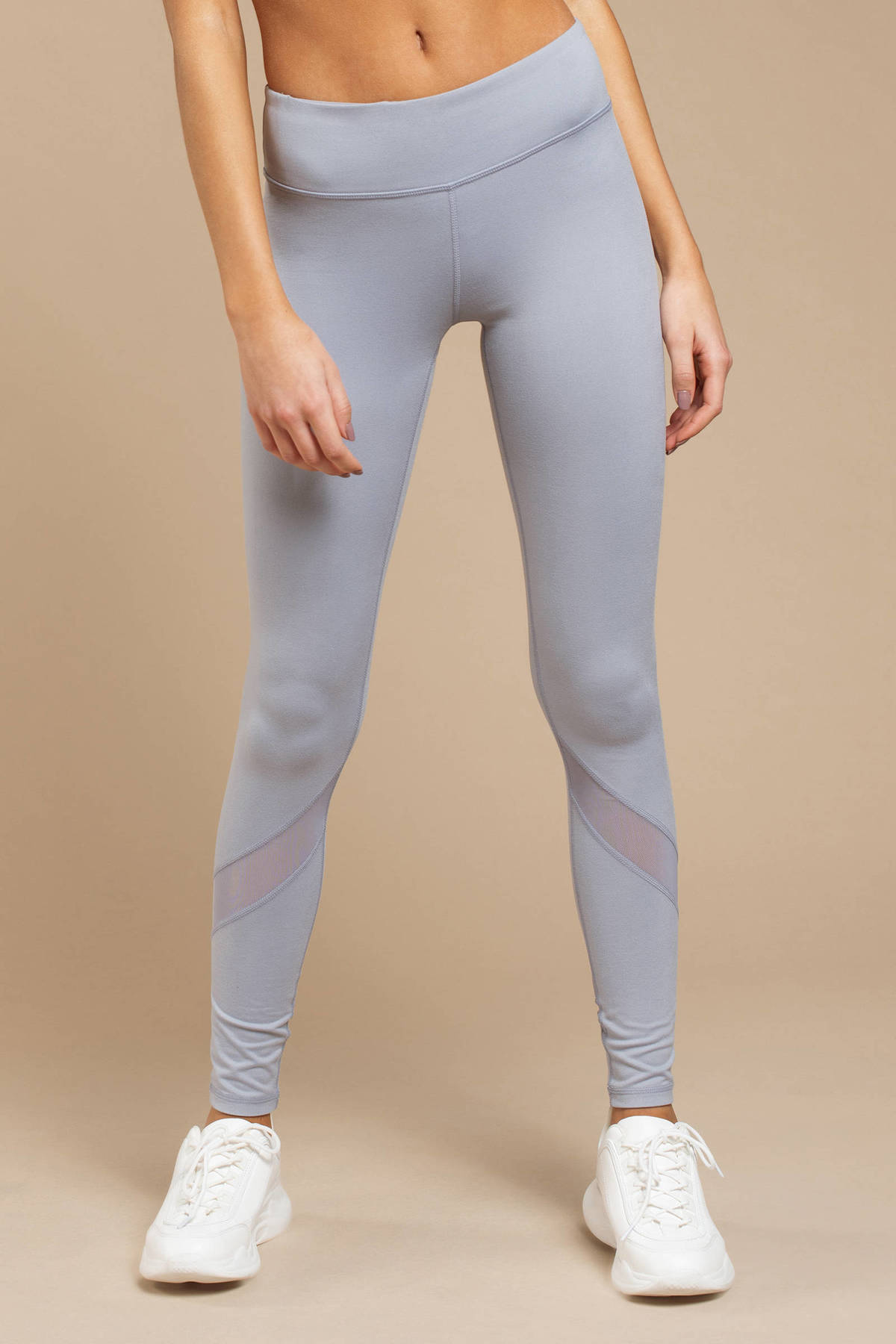 Ellen Mesh Full Length Leggings in Light Blue - $28 | Tobi US