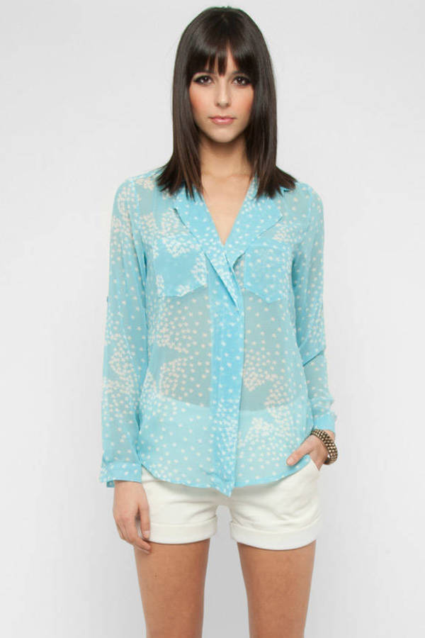 blouse with stars on