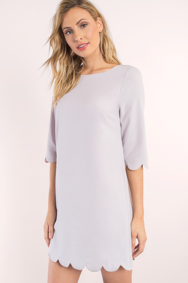 lilac shift dress