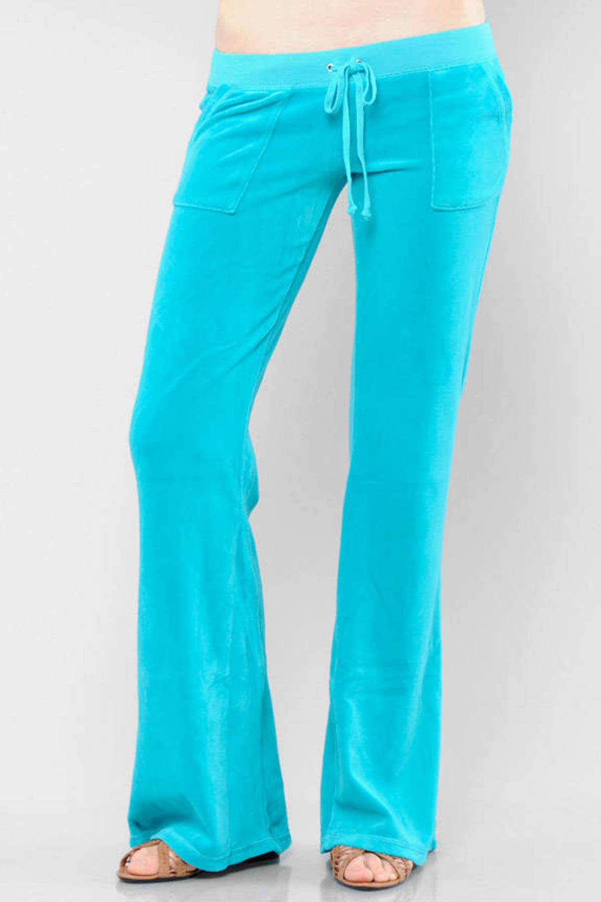 velour flared trousers