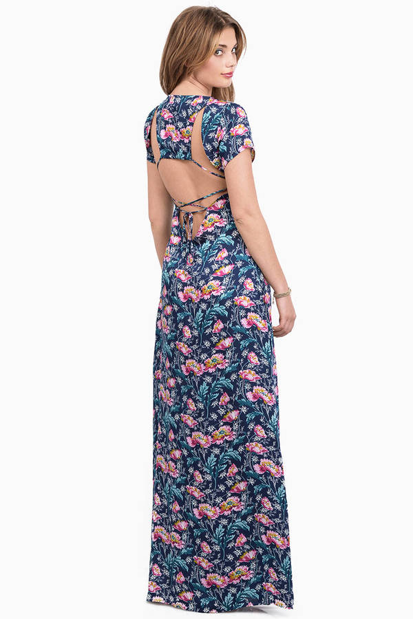Cute Teal Floral Maxi Dress - Floral Print Dress - Maxi Dress - $11 ...