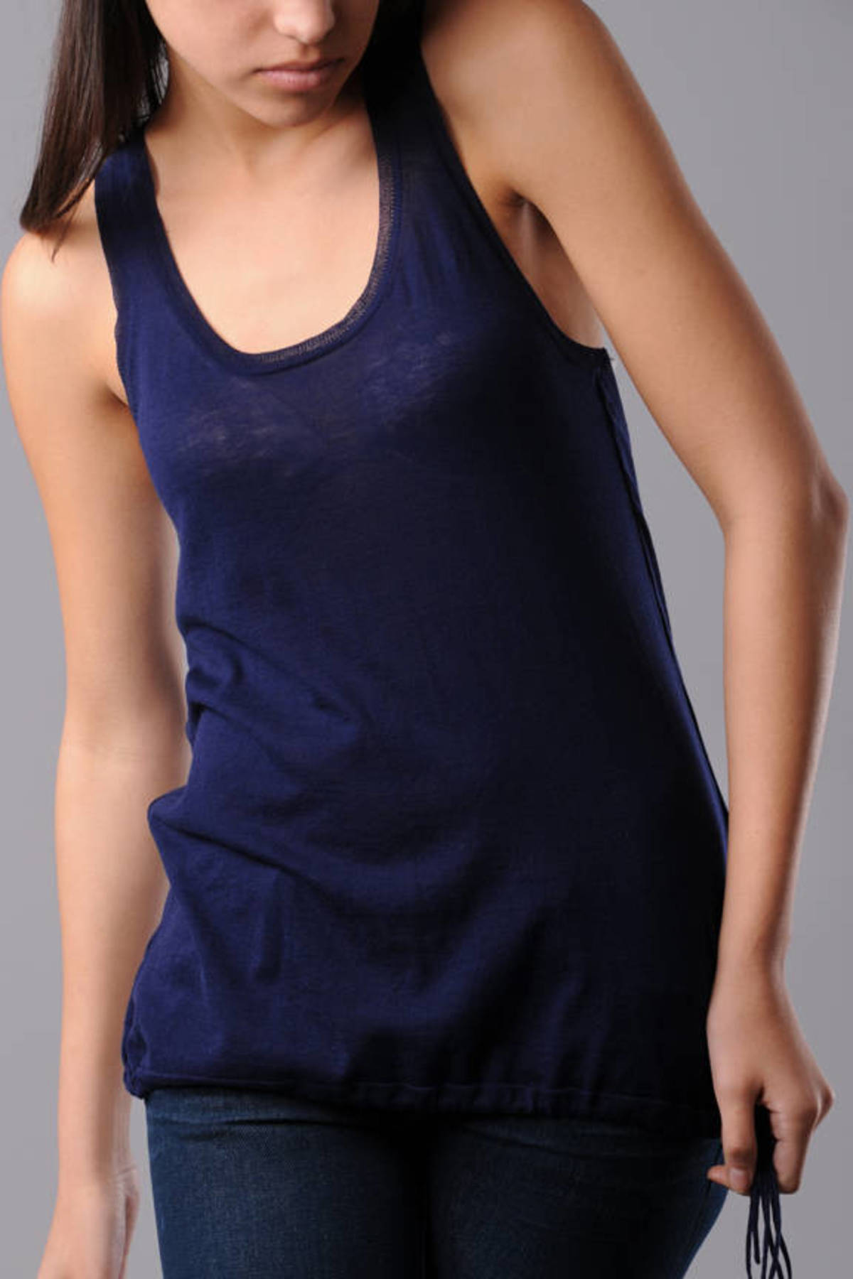 Double Layer Tank Top In Navyheather 27 Tobi Us 7280