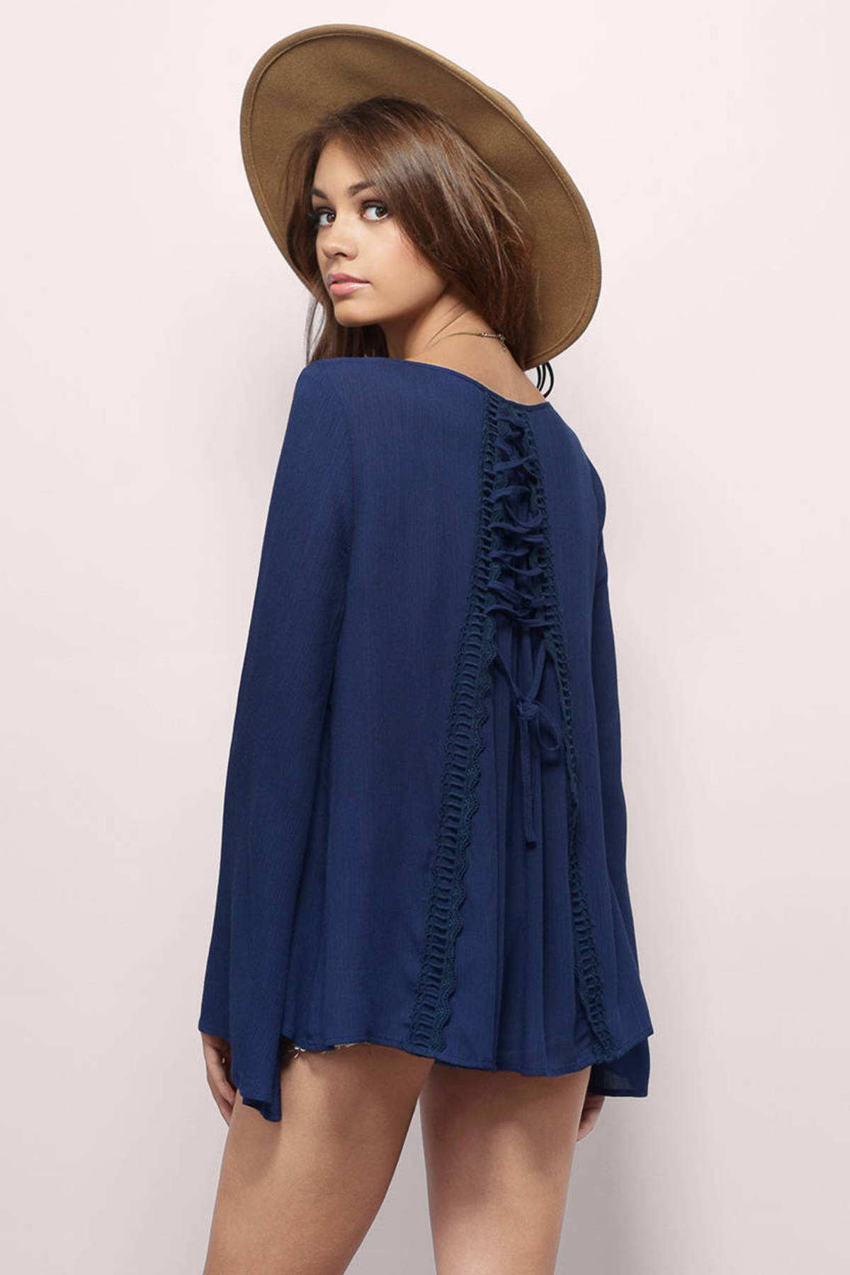 Timeless Caption Crochet Top in Navy 9 Tobi US