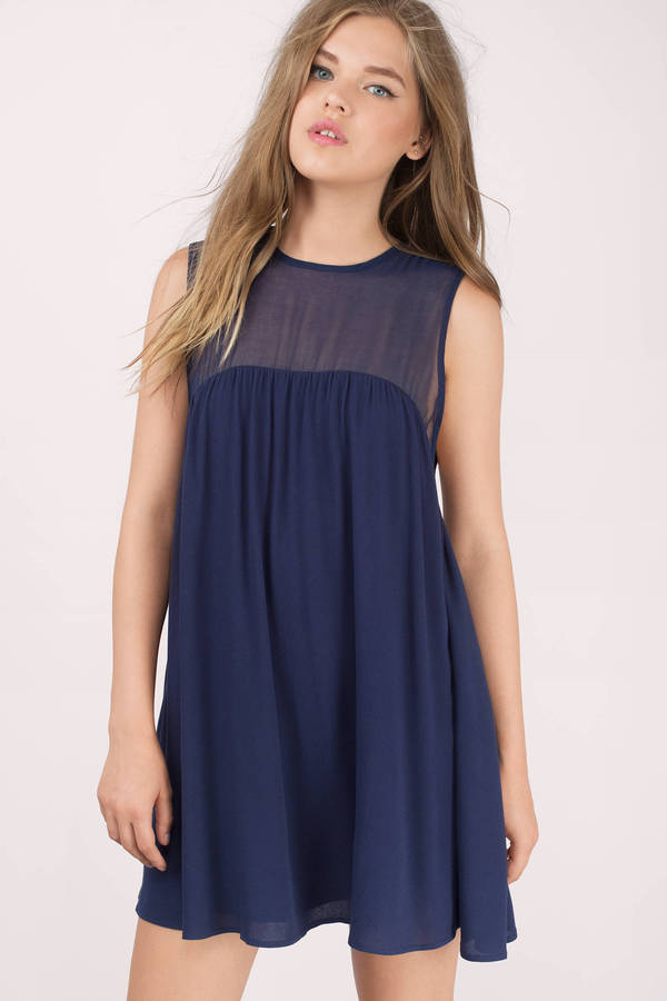 navy blue babydoll dress