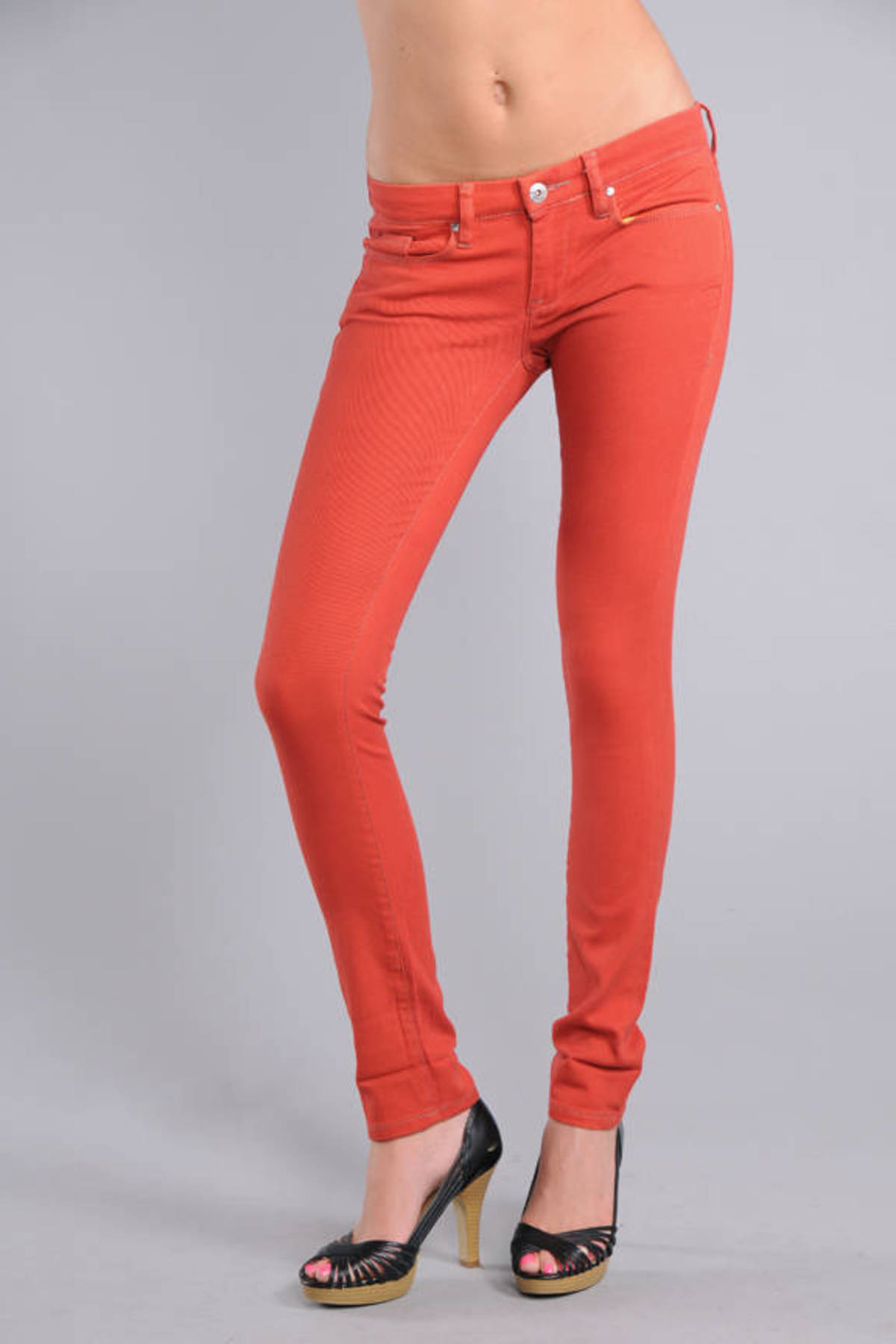 orange and black jeans