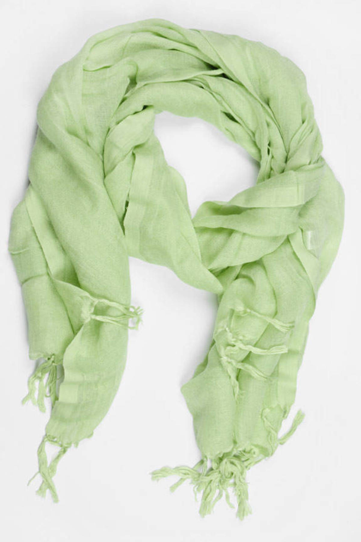 Italian Linen Scarf in Palm - $88 | Tobi US