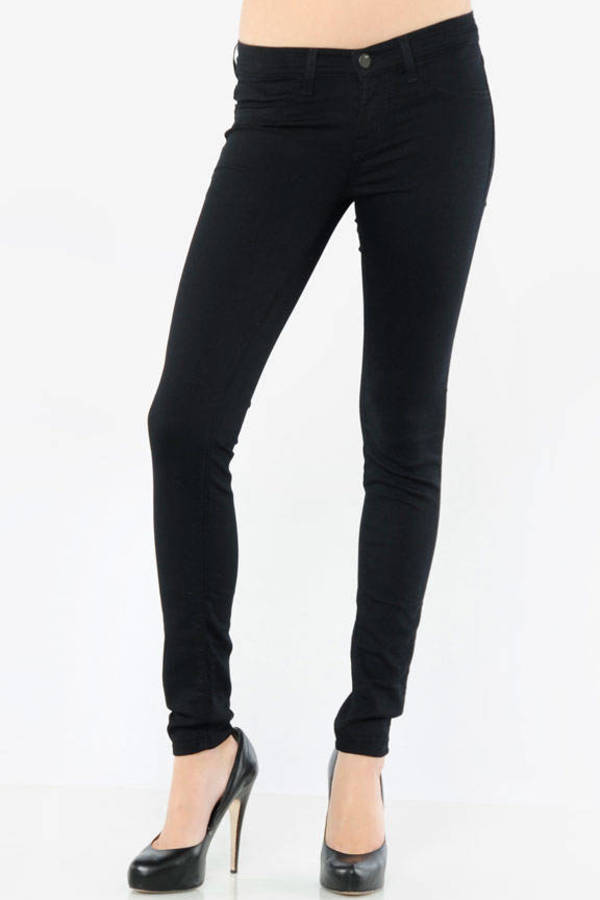 Denim Legging Skinny Jeans In Pitch Black - $41 | Tobi US