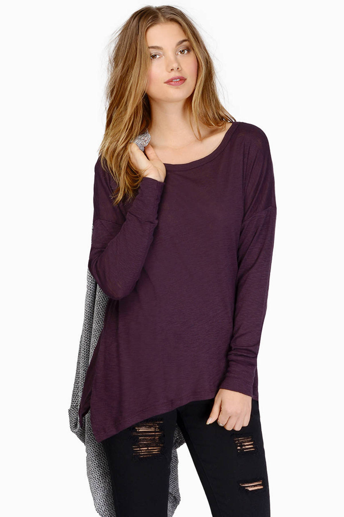 So Simple Tunic Top in Plum - $36 | Tobi US