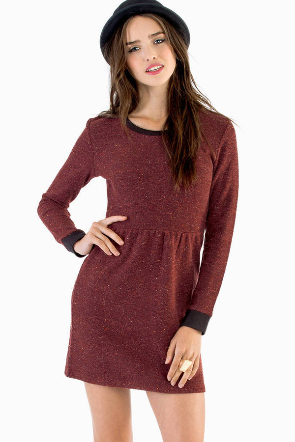 Sunday Sweater Dress in Red - $48 | Tobi US