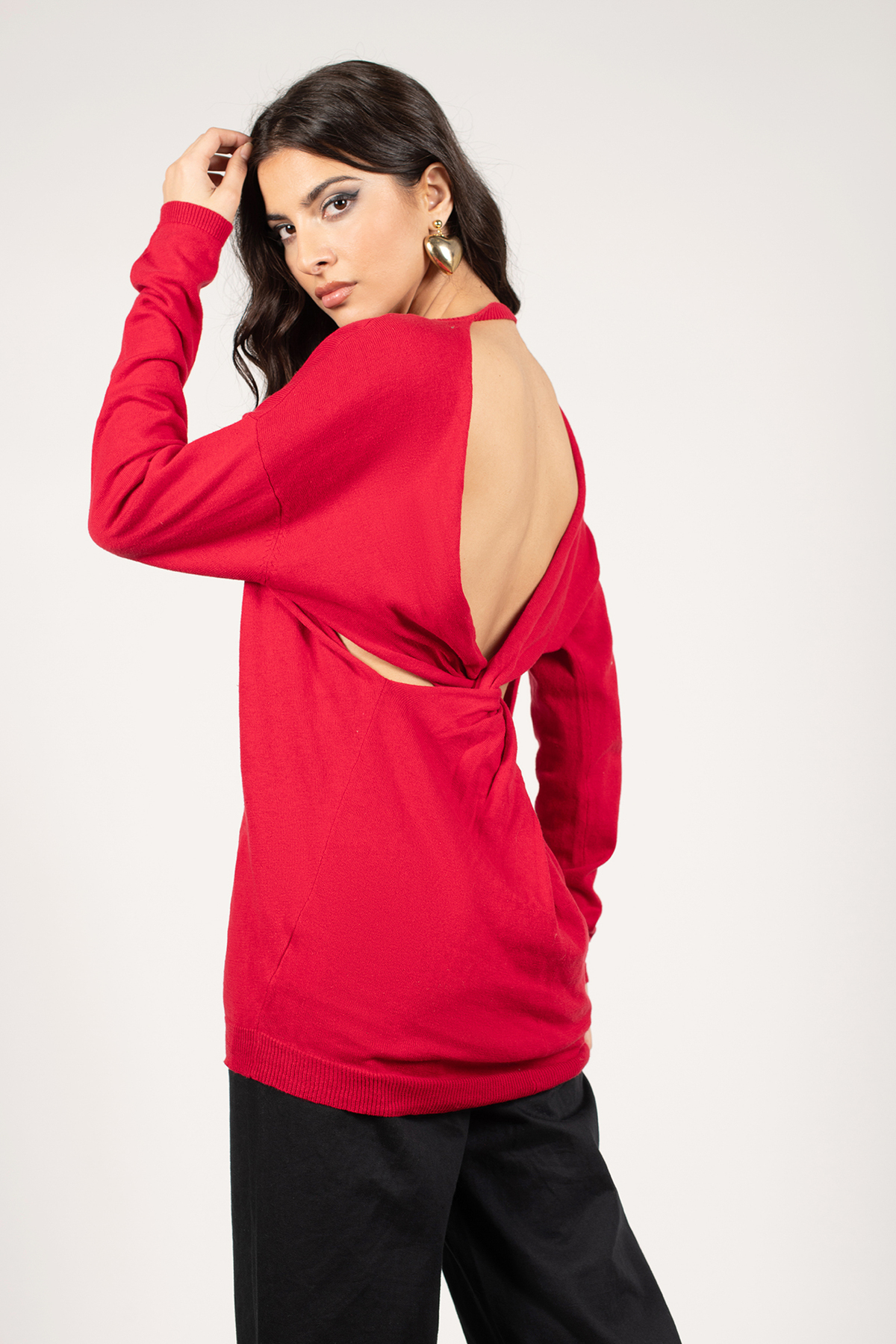 Twist It Sweater in Red - $24 | Tobi US