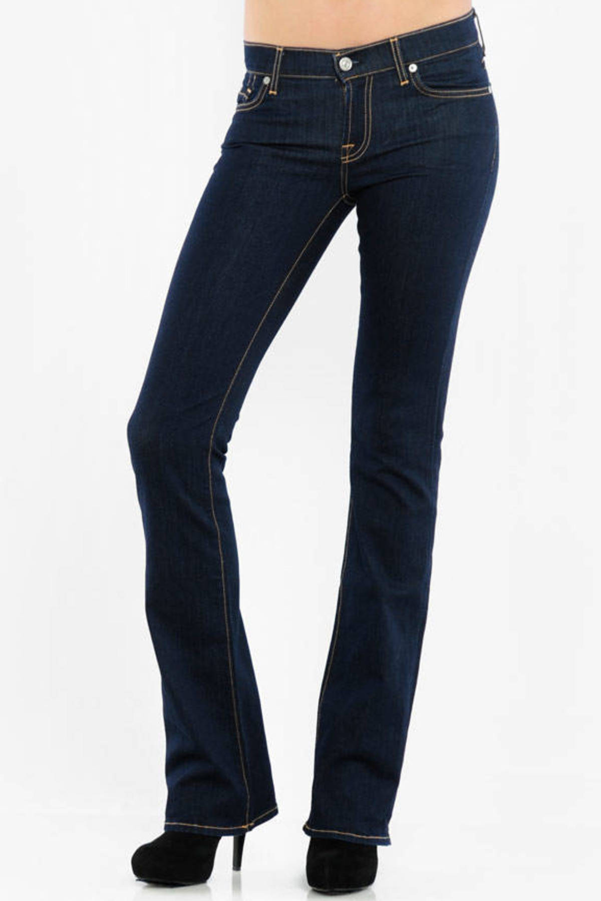 The Skinny Bootcut Jeans in Rinsed Indigo - $77 | Tobi US