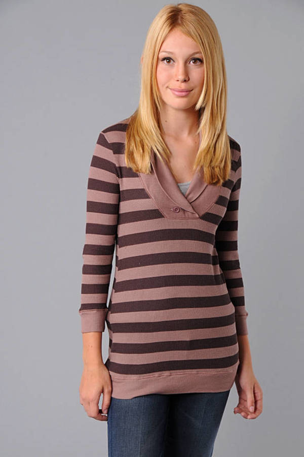 striped thermal top