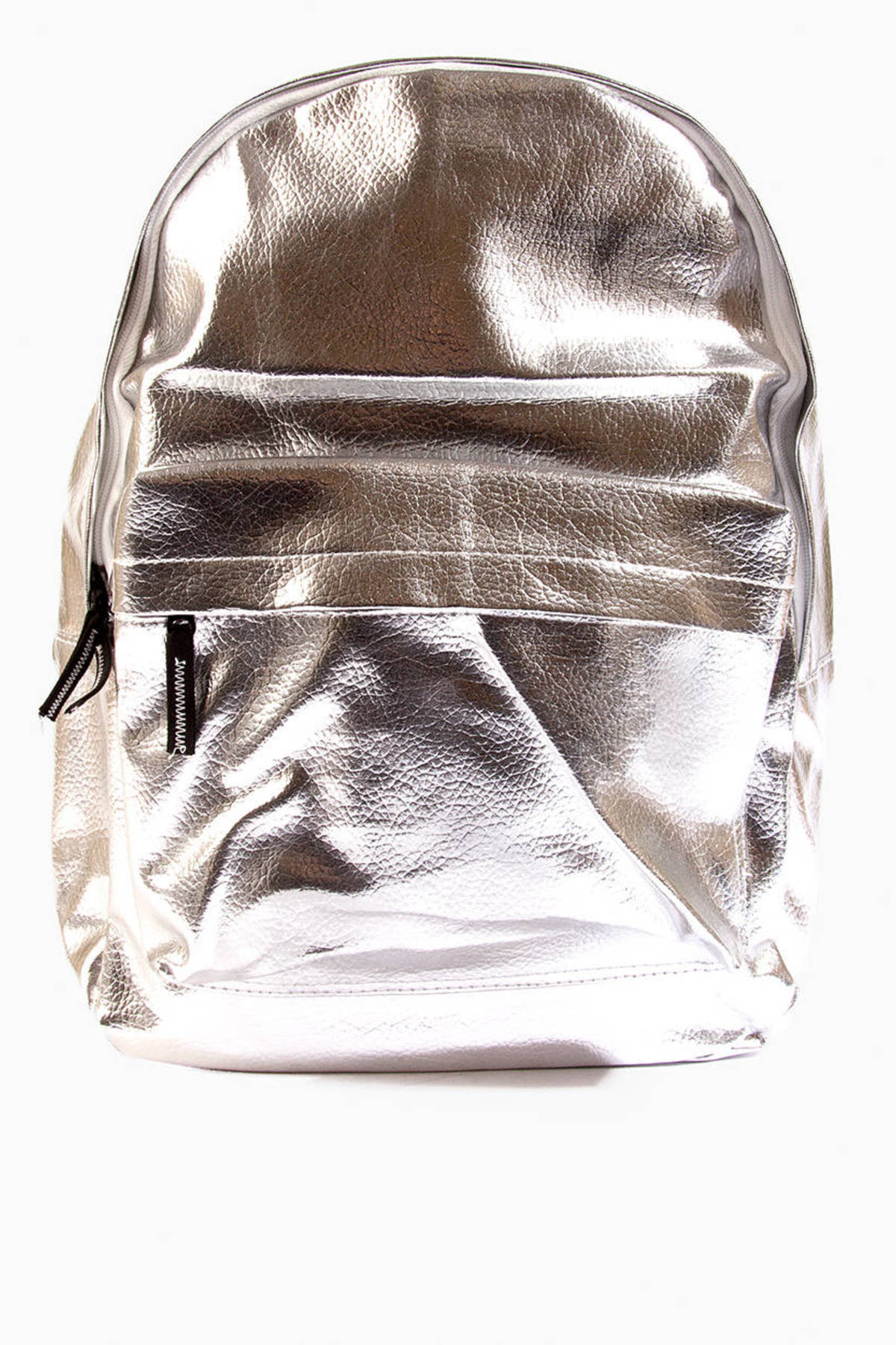 Rock The Metallic Backpack in Silver - $27 | Tobi US