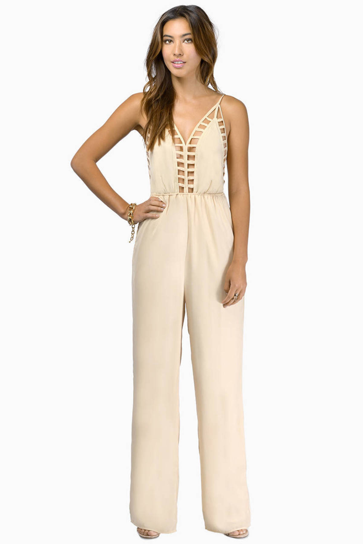 taupe jumpsuit