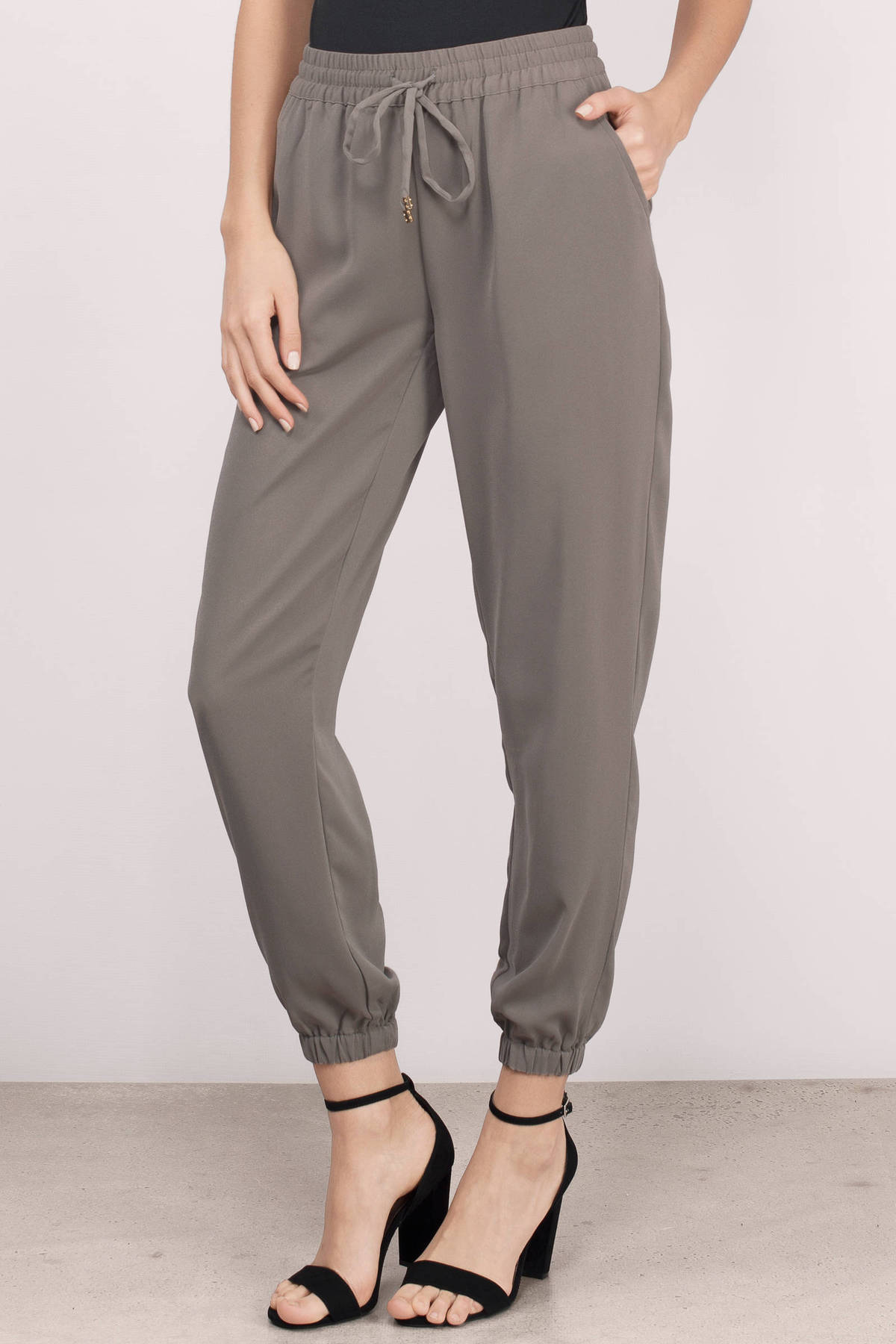 taupe joggers womens