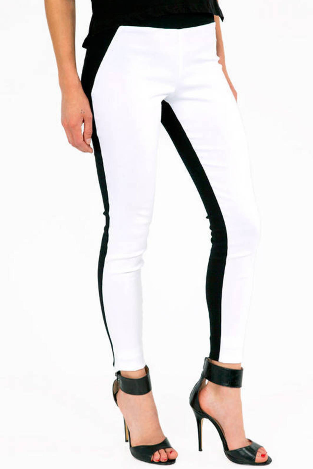 black and white jeggings