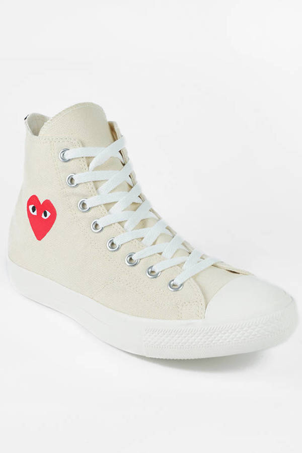 Converse Heart Hi Top Sneakers in White - $105 | Tobi US