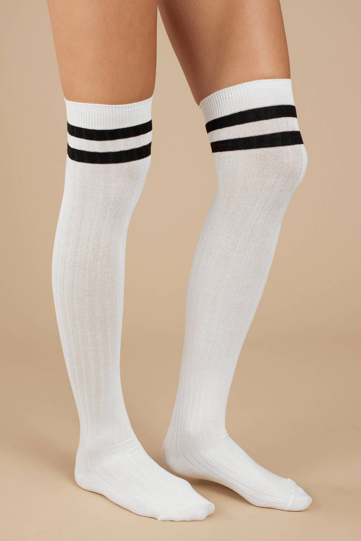 Kristal Knee High Socks in White - $8 | Tobi US