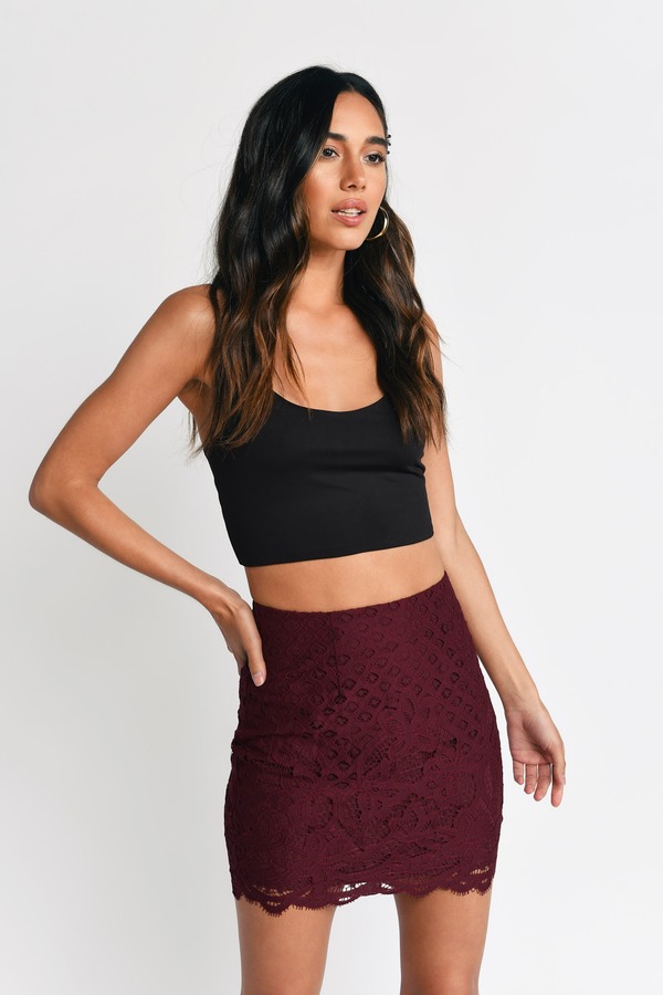Forever Black Lace Mini Skirt - $22 | Tobi US
