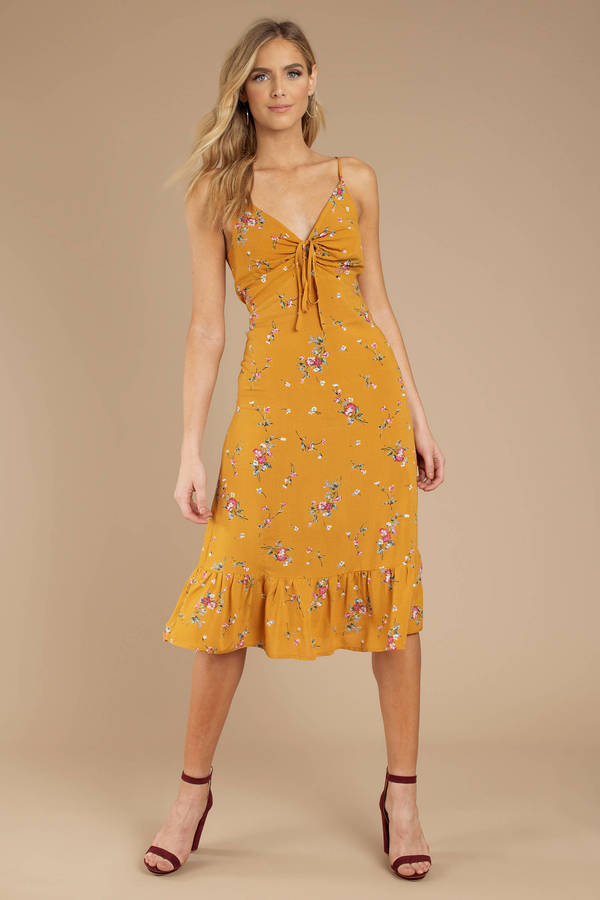 yellow floral dress