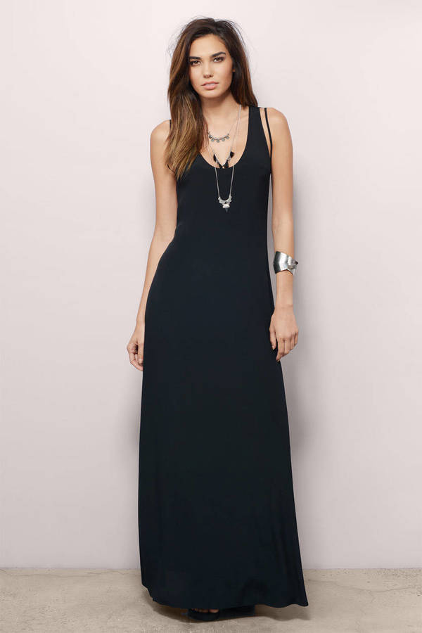 Trendy Black Maxi Dress - Black Dress - Strappy Dress - Maxi Dress ...