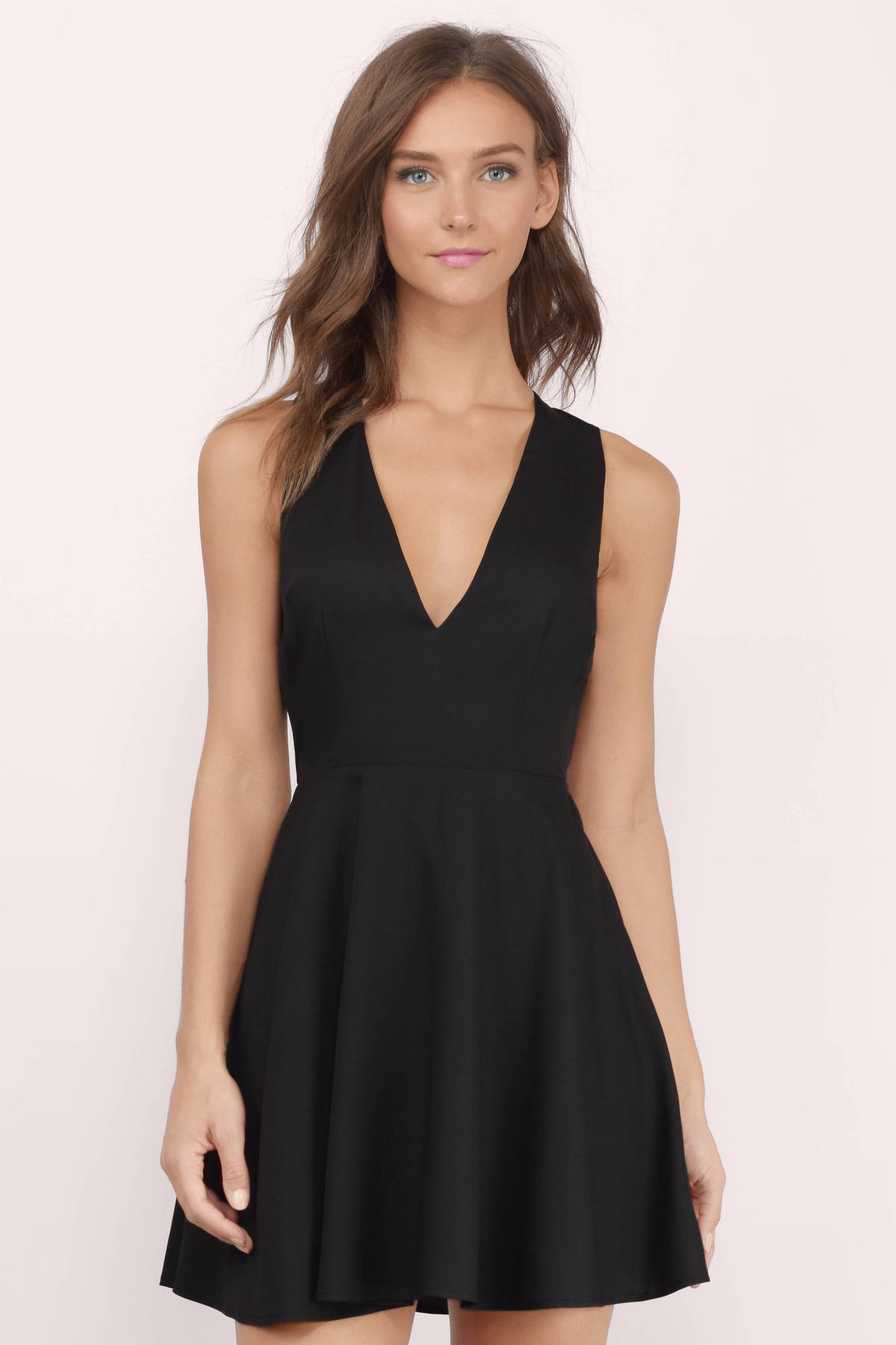 Andie Open Back Skater Dress in Black - $22 | Tobi US