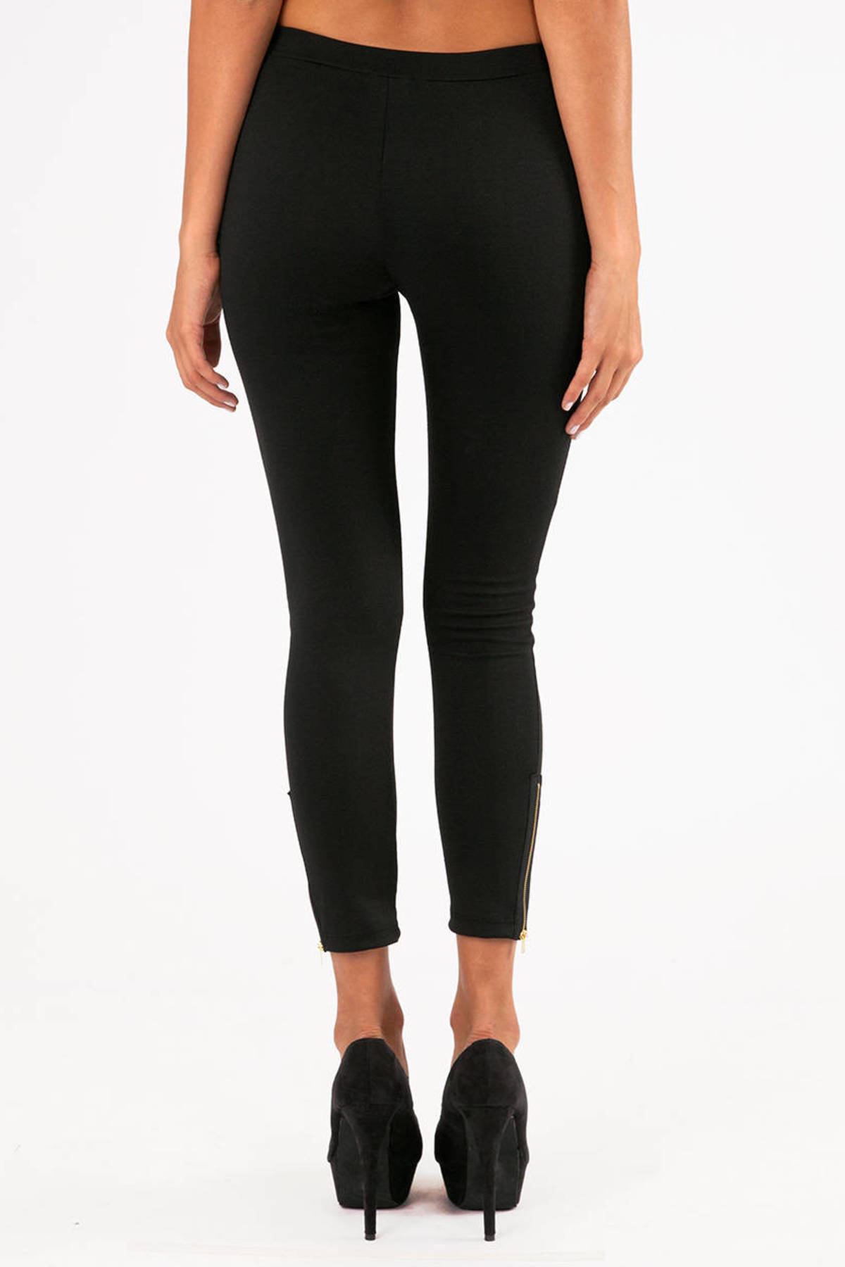 Ankle Zip Leggings in Black - $17 | Tobi US