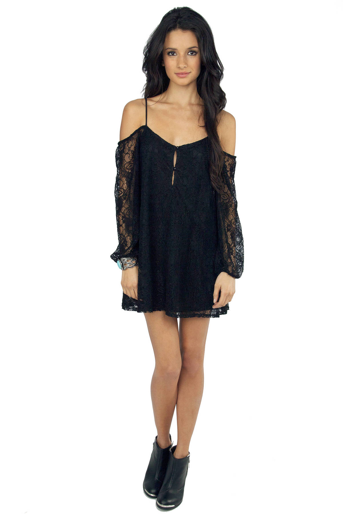 Bella Notte Lace Dress in Black - $48 | Tobi US