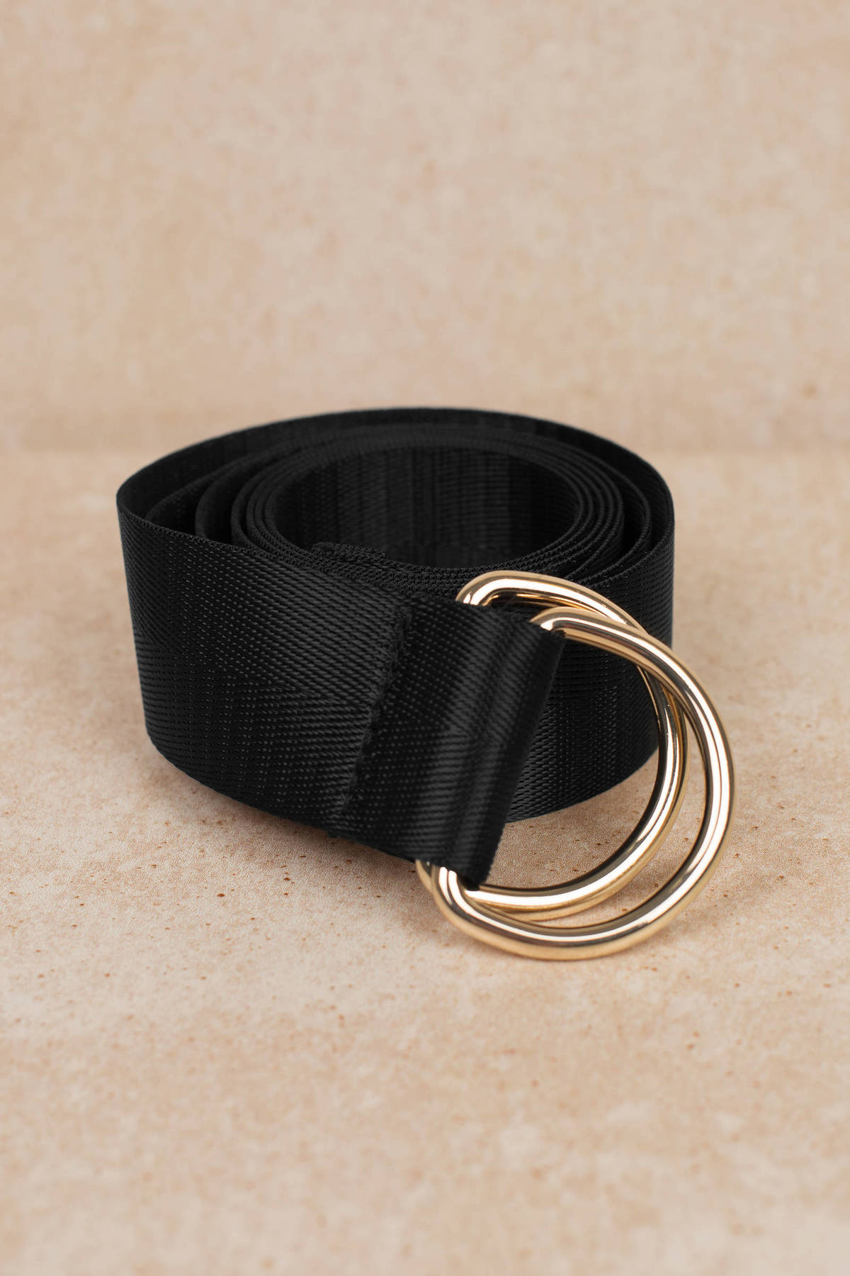 Black Belt - Sleek Belt - Black O Ring Belt - Hanging Belt