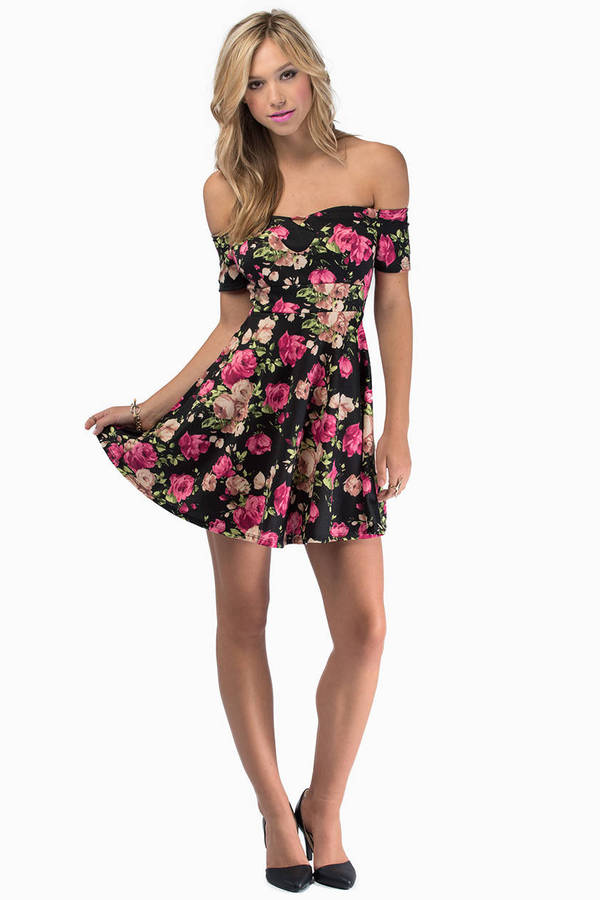 Kimberly Dress in Black Floral - $56 | Tobi US