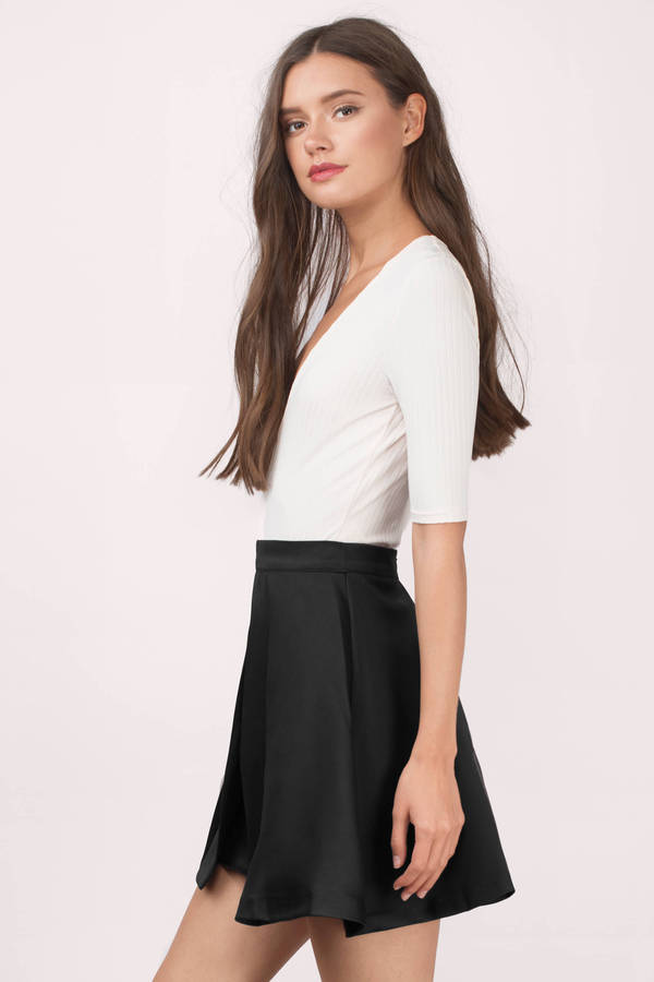 Full Bloom Double Layered Skirt in Black - $17 | Tobi US