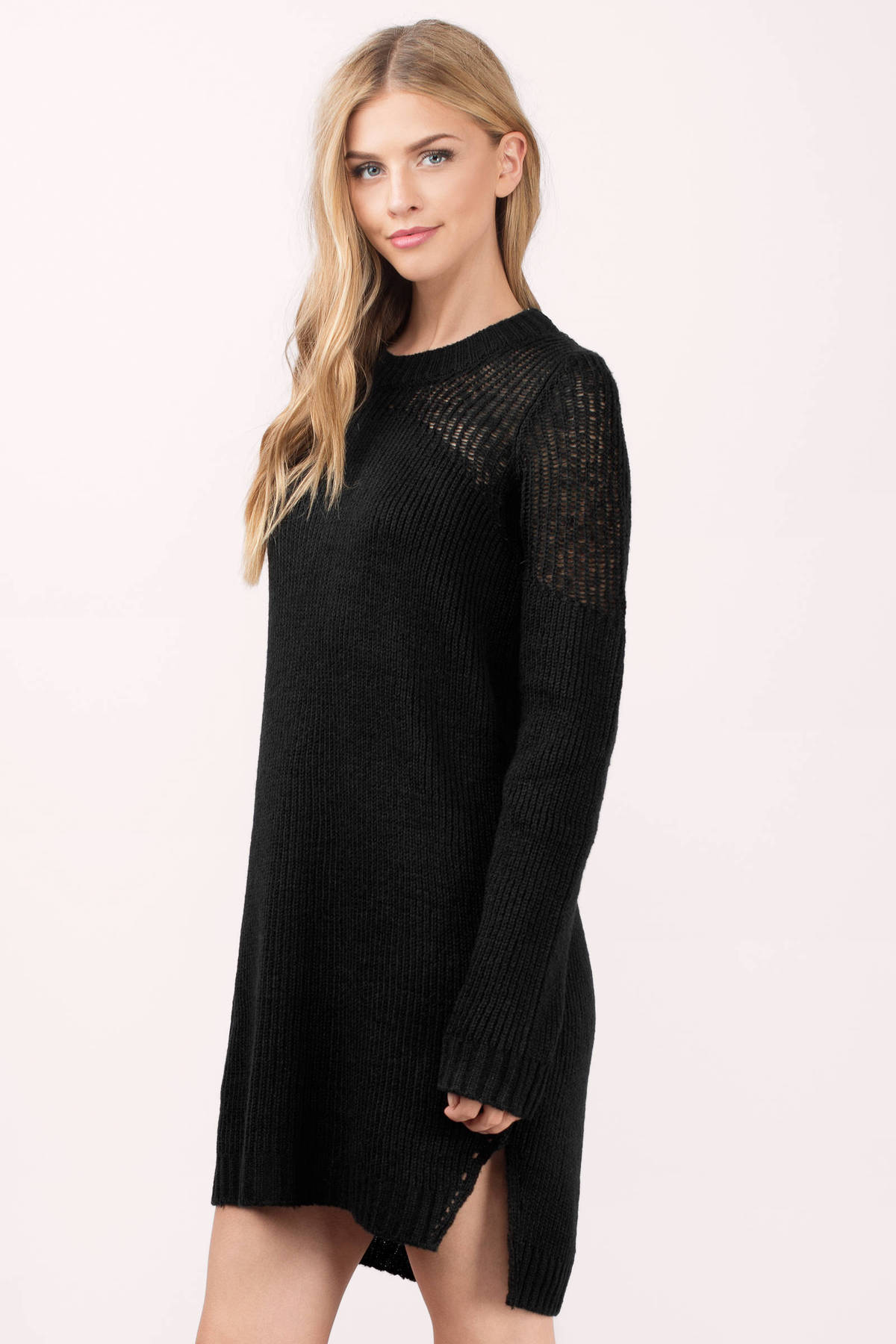 Knit Wit Sweater Dress in Black - $17 | Tobi US