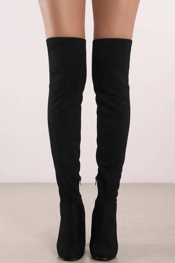 Chinese Laundry Krush Black Suede Thigh High Boots - $100 | Tobi US