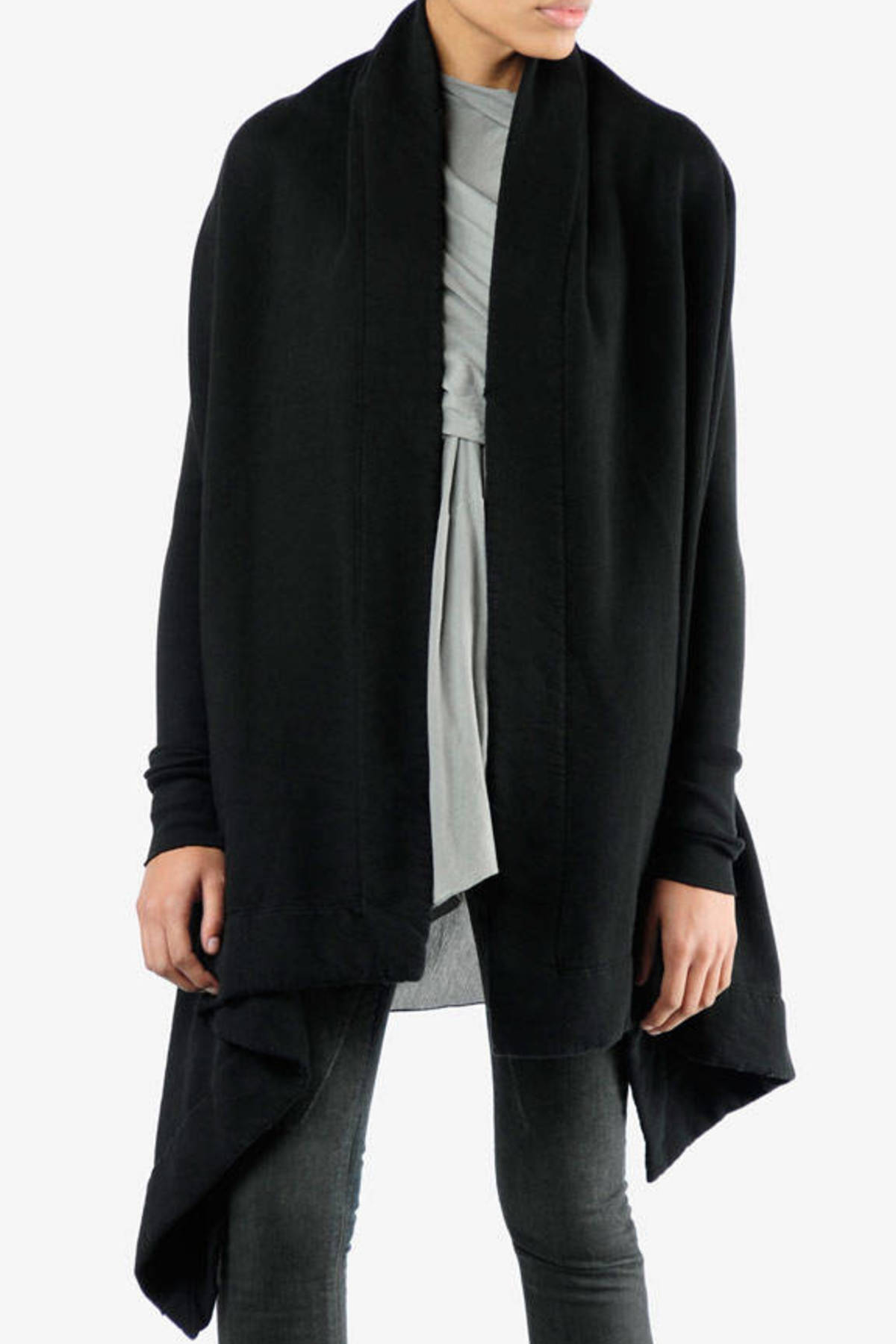 Long Sleeve Wrap in Black - $363 | Tobi US