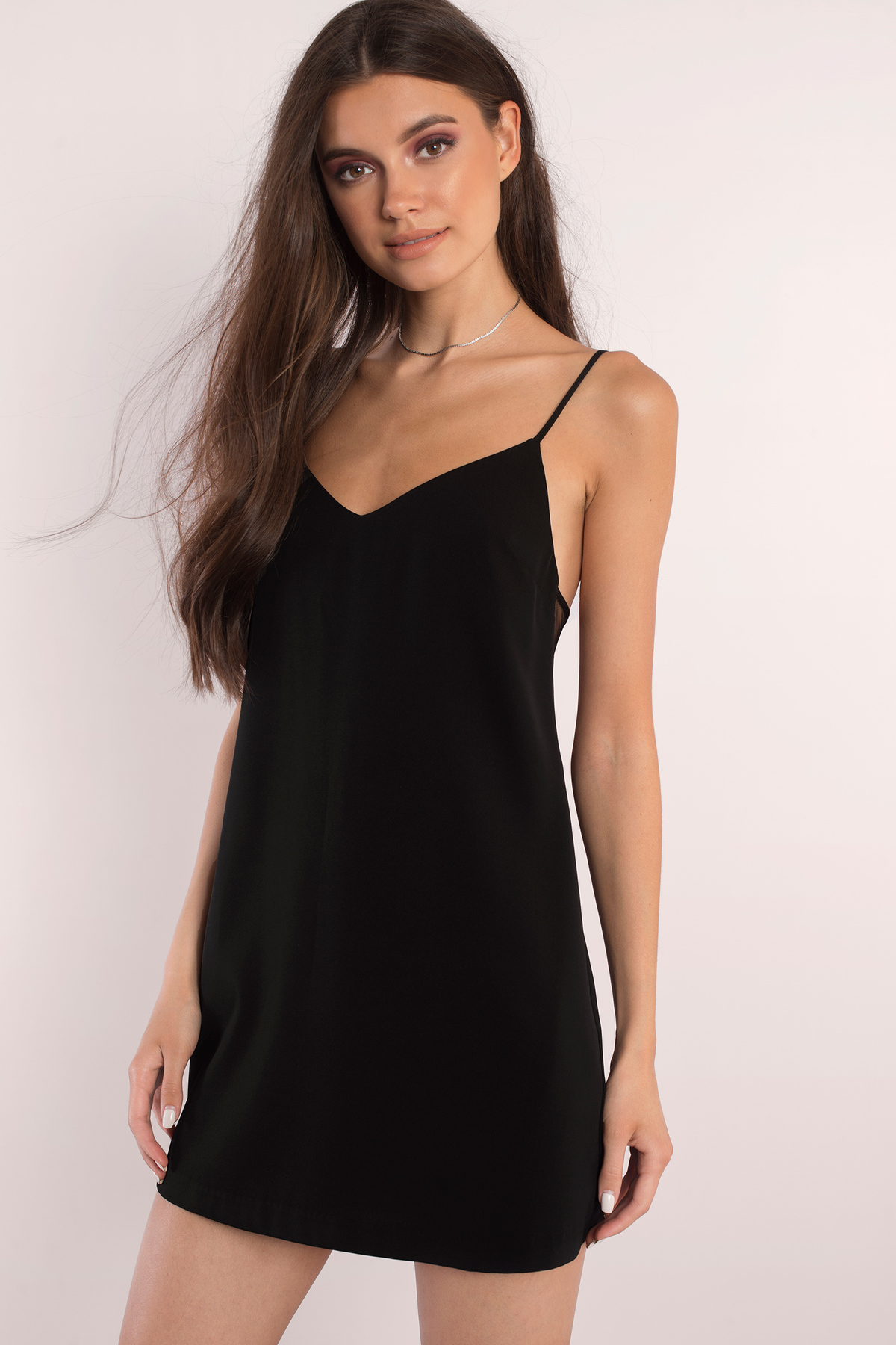 Lucy Mesh Shift Dress in Black - $18 | Tobi US