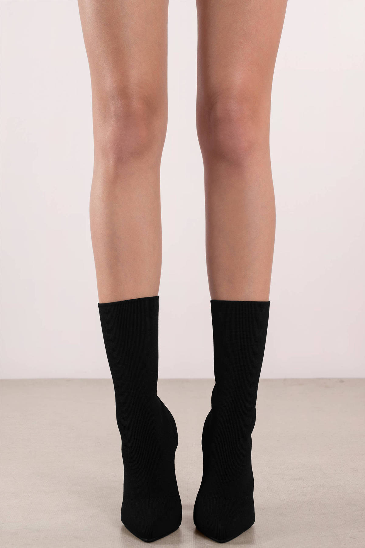 Morgan Heeled Sock Boots in Black - $19 | Tobi US