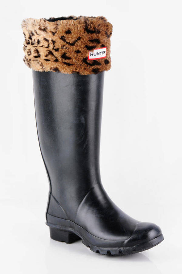 hunter leopard socks