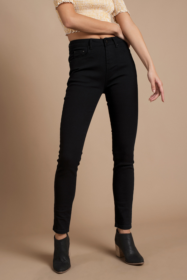 skinny black denim jeans