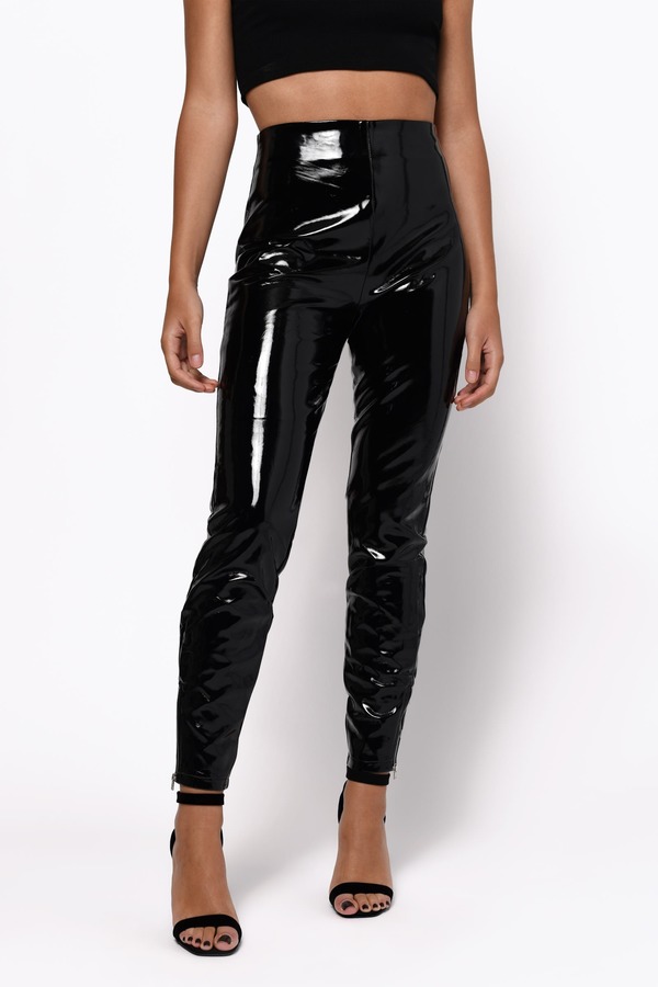 shiny leather jeans