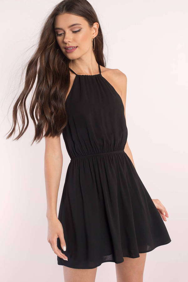 Black Skater Dress - Strappy Dress - Black Dress - Skater Dress - $27 ...