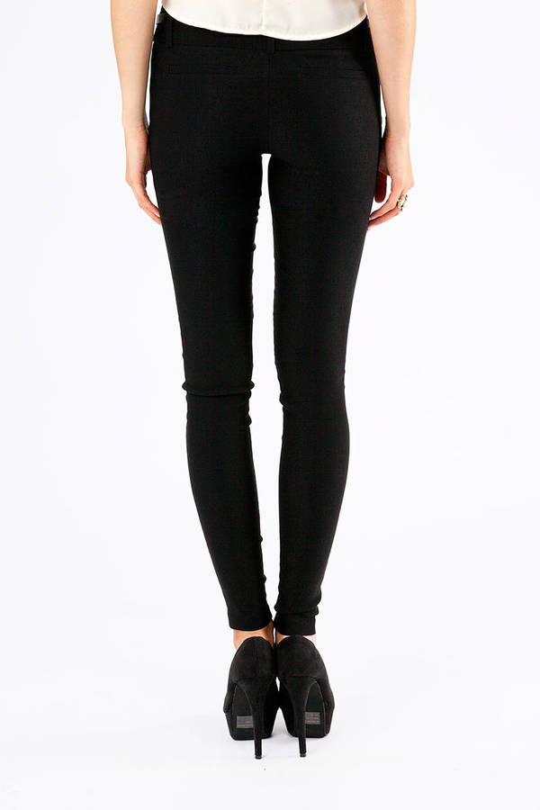 black skinny dress pants