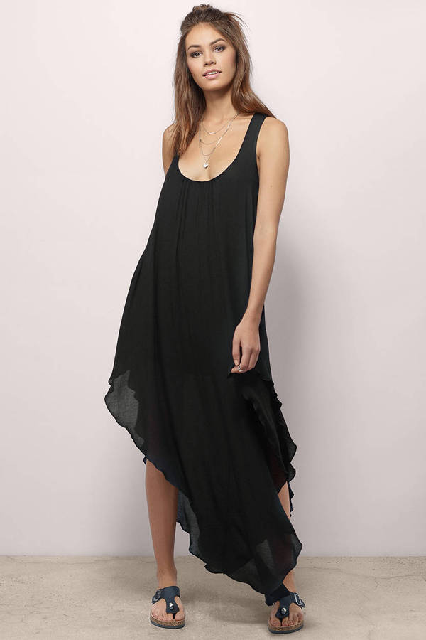 Cheap Black Maxi Dress - Black Dress - U Neck Dress - Maxi Dress | Tobi