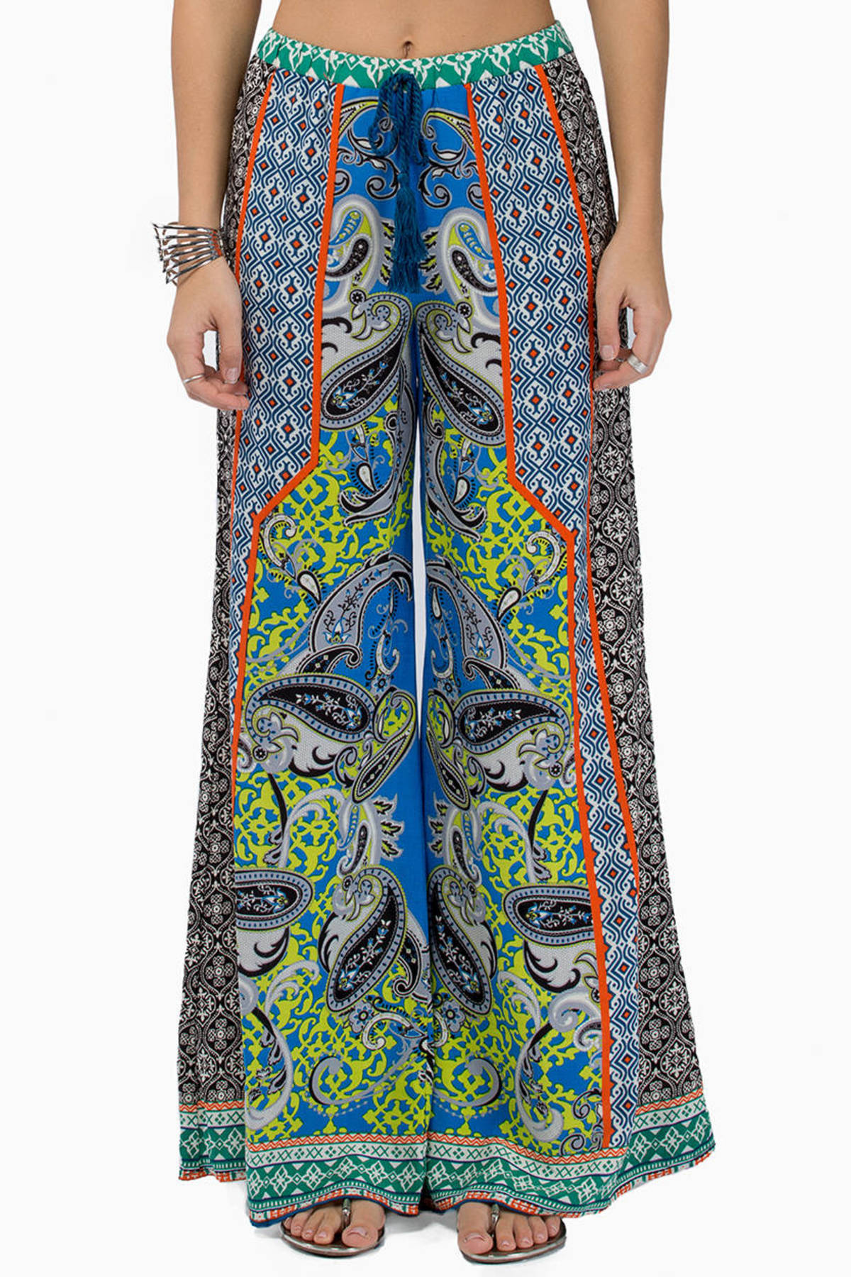 Moonlight Dancing Pants in Blue Mutli - $27 | Tobi US