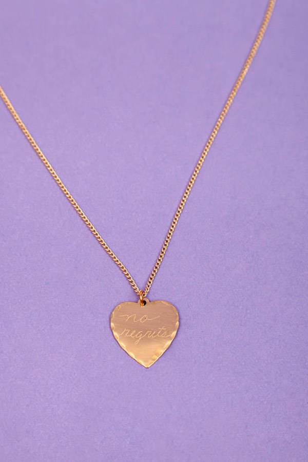 Sweet Nothings Necklace - No Regrets in Brass - $40 | Tobi US