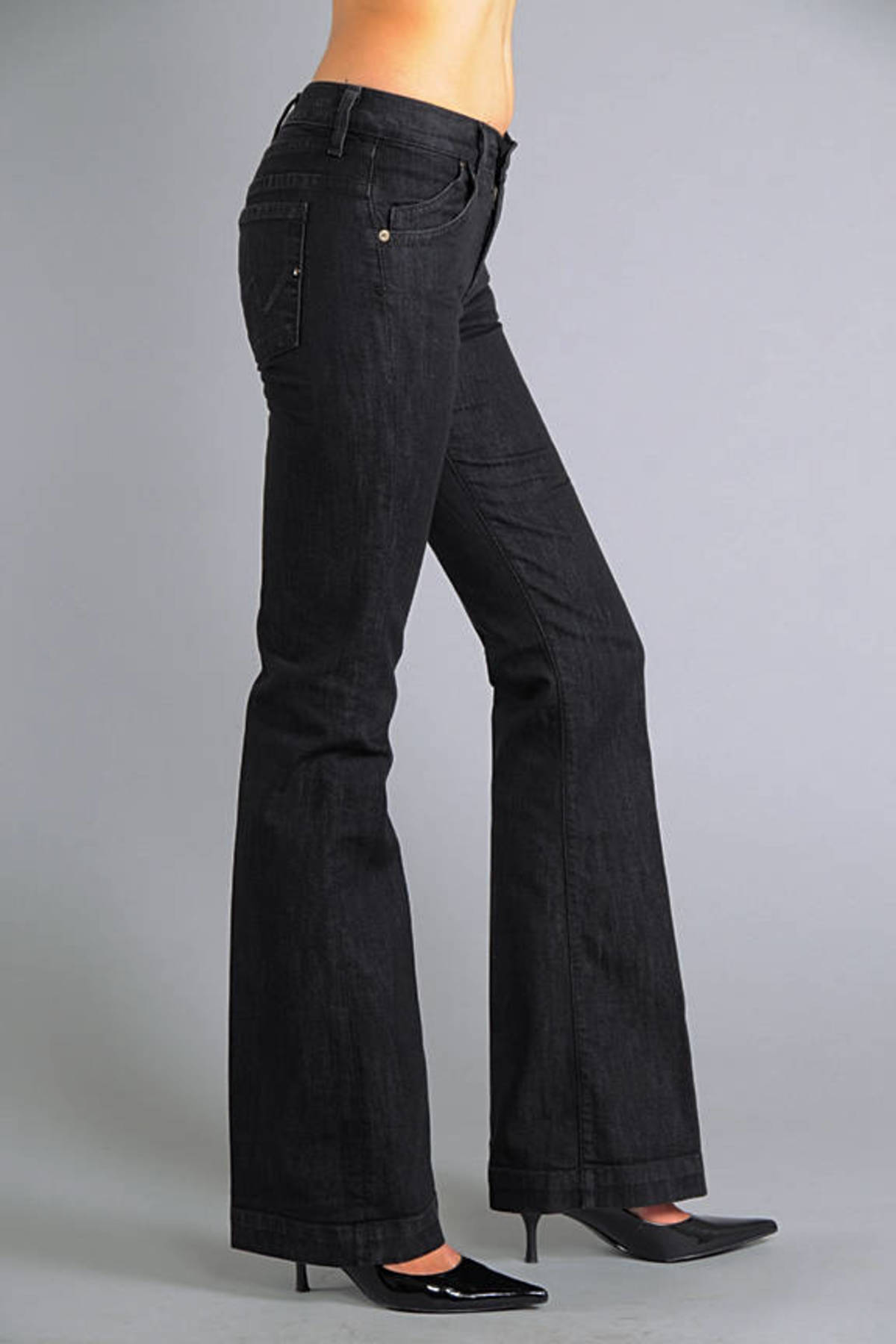 wide leg black jeans